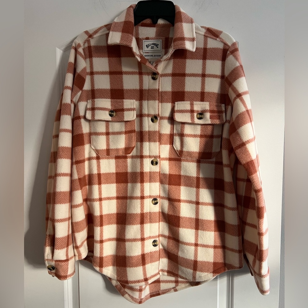 Billabong Fleece Plaid Shirt Jacket